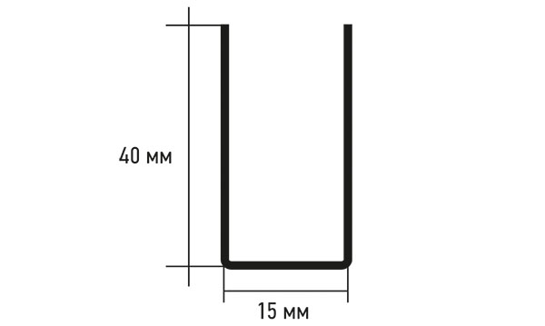 Форма і розміри напрямних касетного грильято GLK Крафт