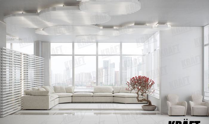 Дизайнерська стеля з рейки KRAFT Куб