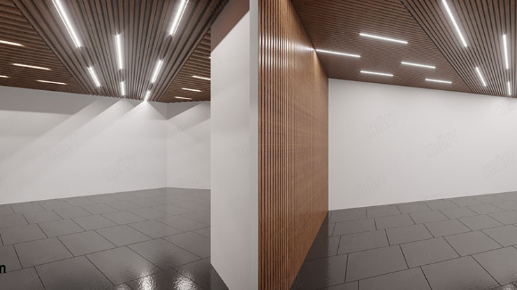 Два варіанти дизайну рейкової стелі "під дерево" - який вибрати?