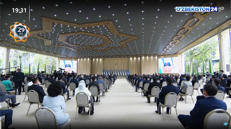 Open cell ceillings KRAFT at the Koʼksaroy residence of the President of the Republic of Uzbekistan