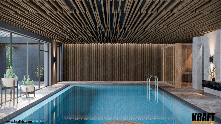 "Pitfalls" of a metal rail ceiling in the pool (+4 photo)