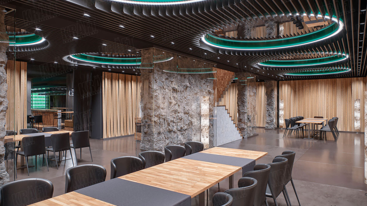 Багатоярусна підвісна стеля з дзеркальними вставками (+9 фото)