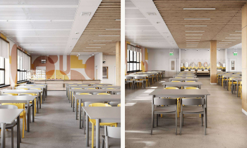 Підвісні стелі у новому дизайні шкільних їдалень: що можна покращити?