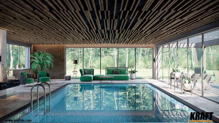 "Подводные камни" металлического реечного потолка в бассейне (+4 фото)