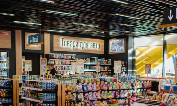 Новый объект: дизайнерский потолок из реек KRAFT на АЗК &quot;БРСМ-Нафта&quot;