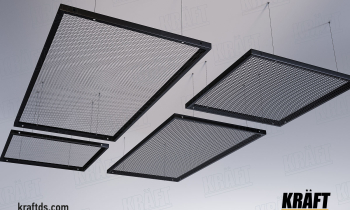Mesh panels and cassettes KRAFT Mesh Canopy for suspended ceilings, islands and partitions