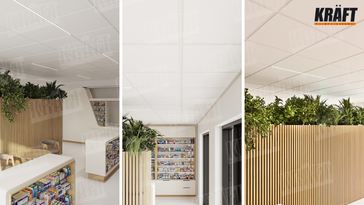 Світильники KRAFT Led, інтегровані в підвісні стелі