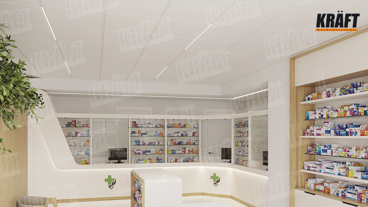 Світильники KRAFT Led, інтегровані в підвісні стелі