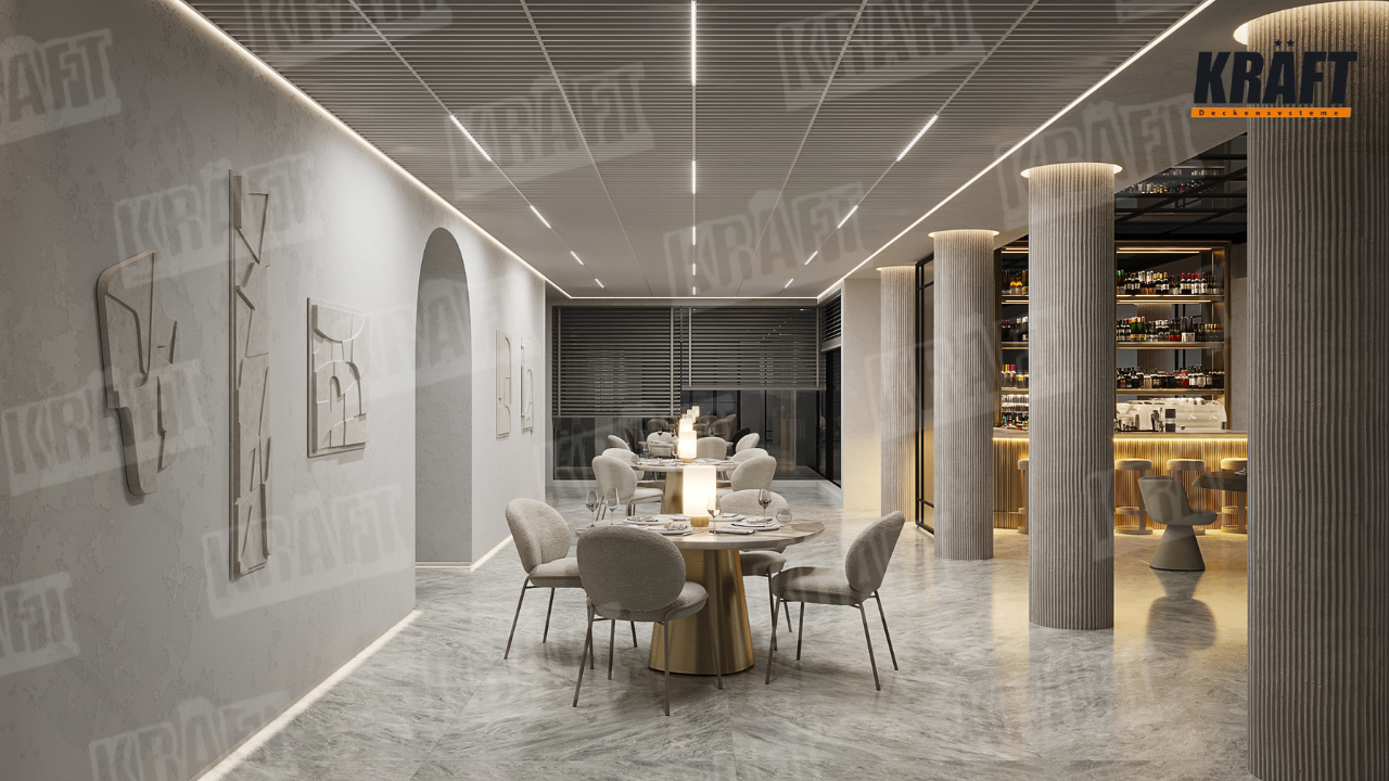 Світильники KRAFT Led, інтегровані в підвісні стелі