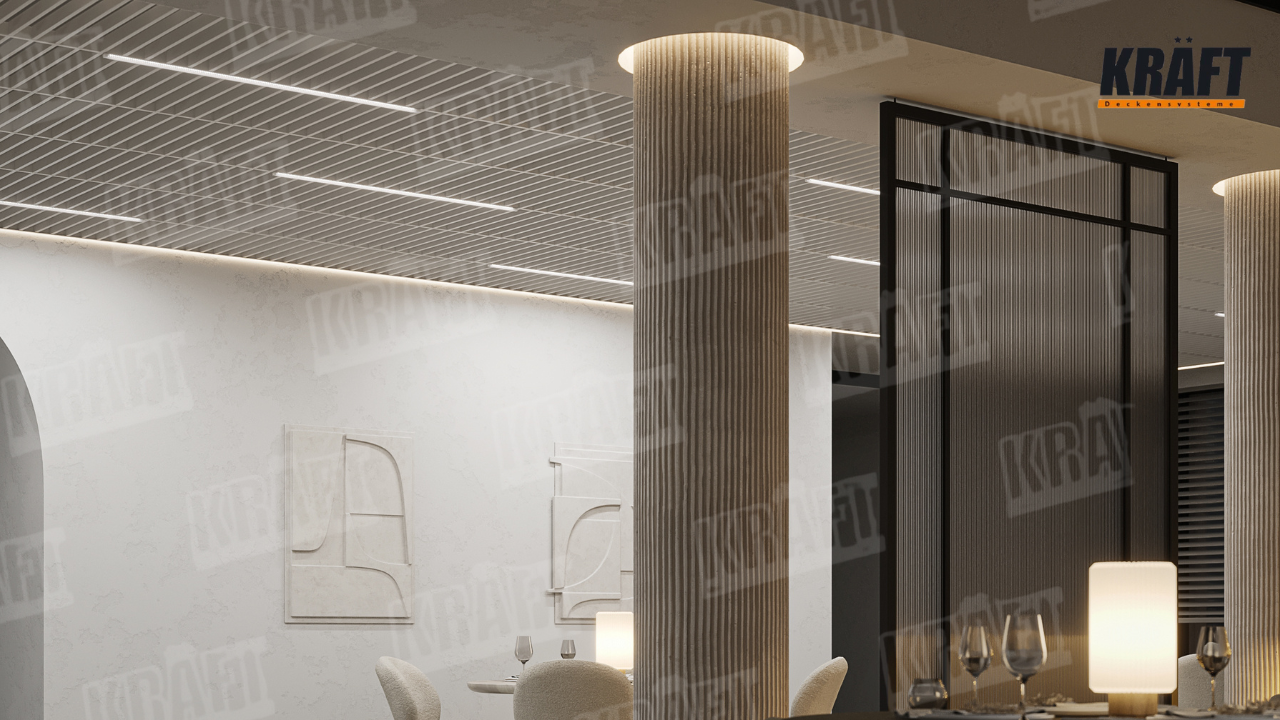 Світильники KRAFT Led, інтегровані в підвісні стелі